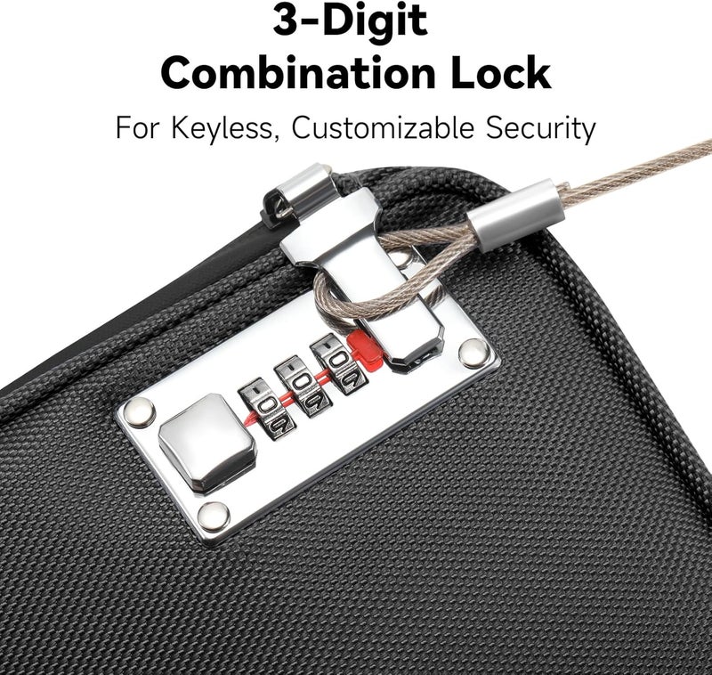 KOSMCCO Anti-Theft Locking Beach Bag, 9x7.5-inch Portable Beach Safe for Securing Your Valuables and Phone – Black - Image 4